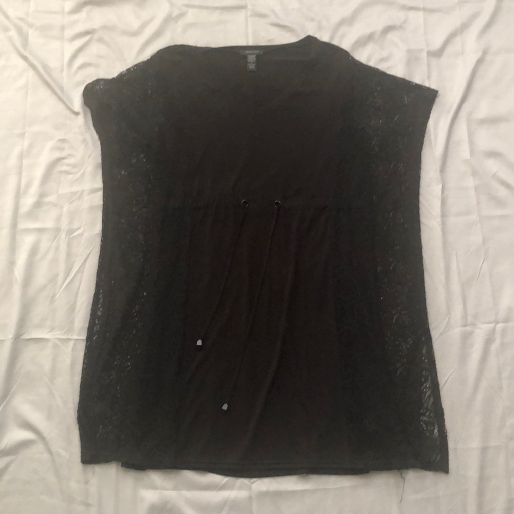 Black Mini Dress with Lace Detailing